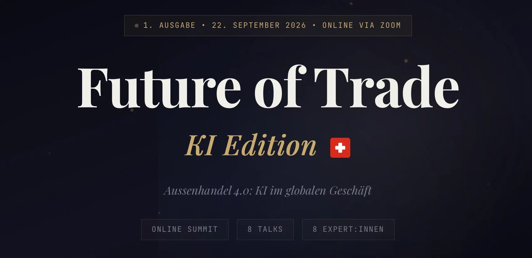 Fachtagung Export Import im Aussenhandel mit Fokus KI im Zollbereich