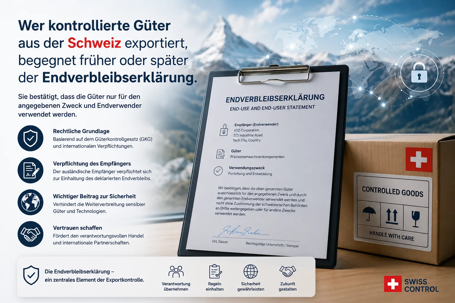 Vorlage Endverbleibserklärung Schweiz SECO