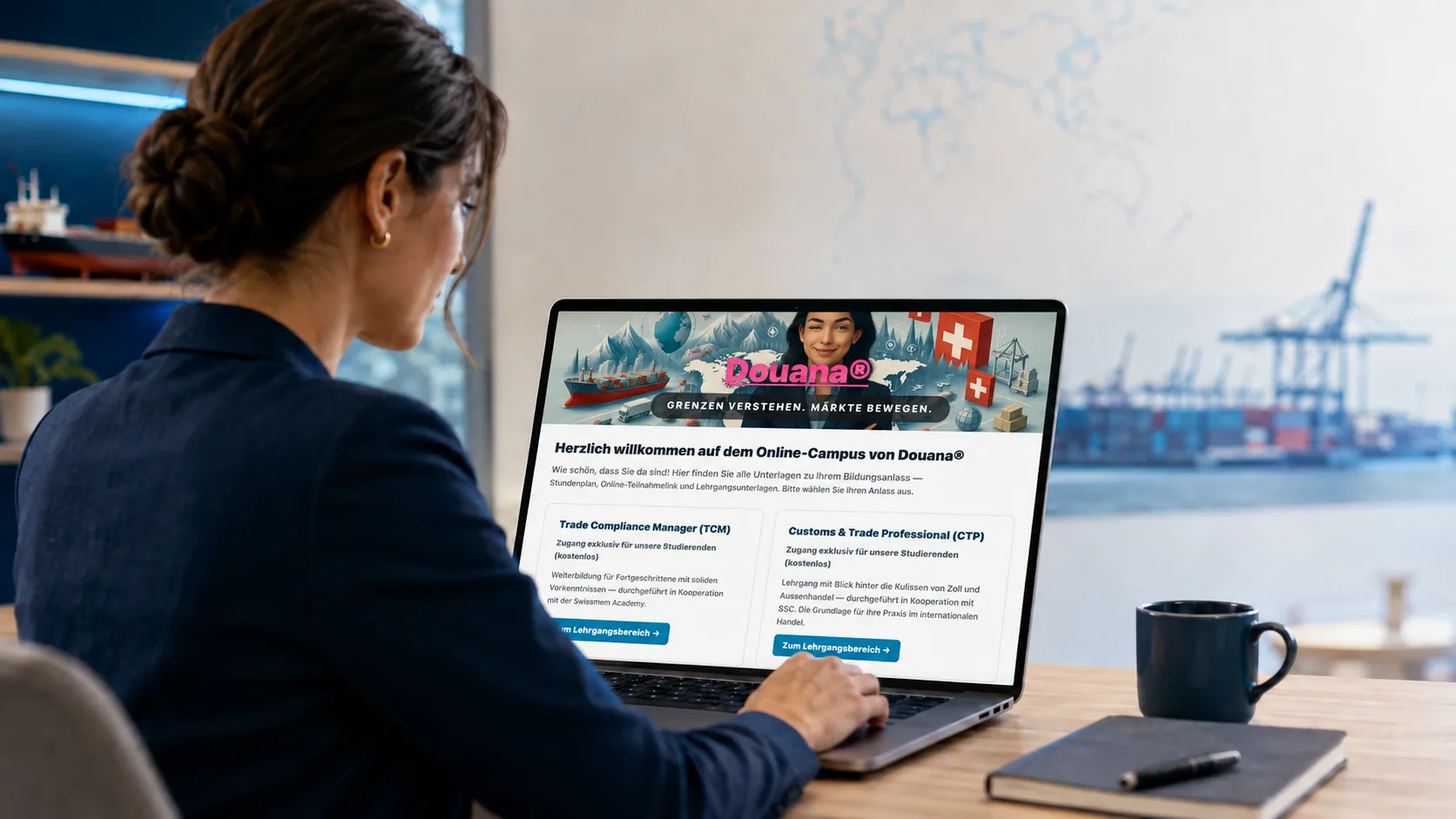 Illustration des Douana Online-Campus