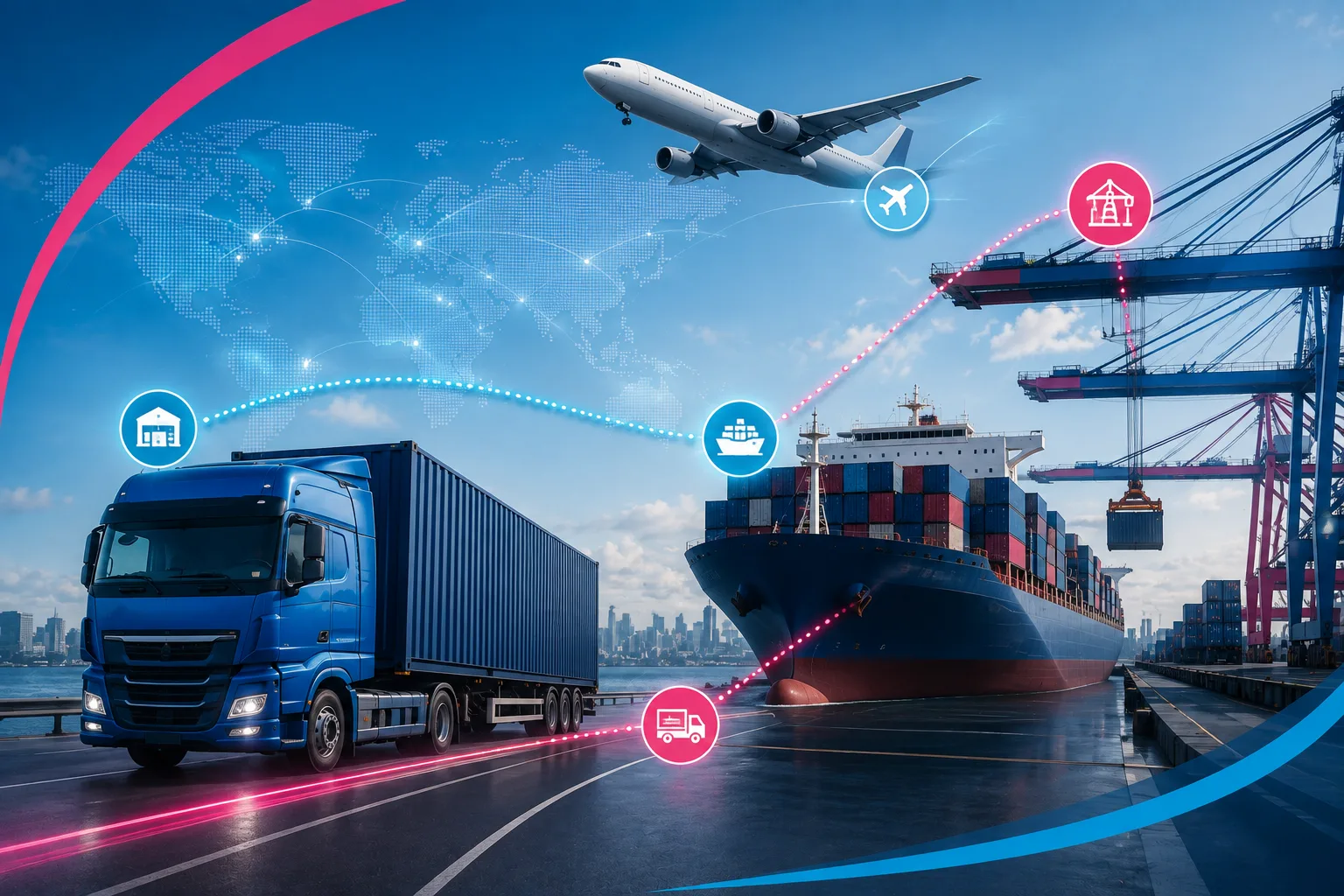 Road Feeder Service: LKW, Flugzeug und Containerschiff vernetzt im internationalen Gütertransport
